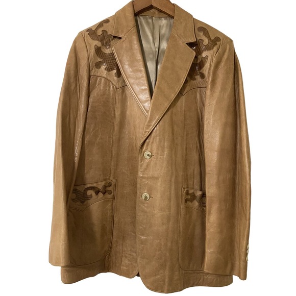 Vintage Scully Leatherwear Men’s Leather Jacket Size 42 Lizard Details